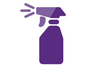 Clean commonly touched surfaces frequently